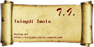Telegdi Imola névjegykártya